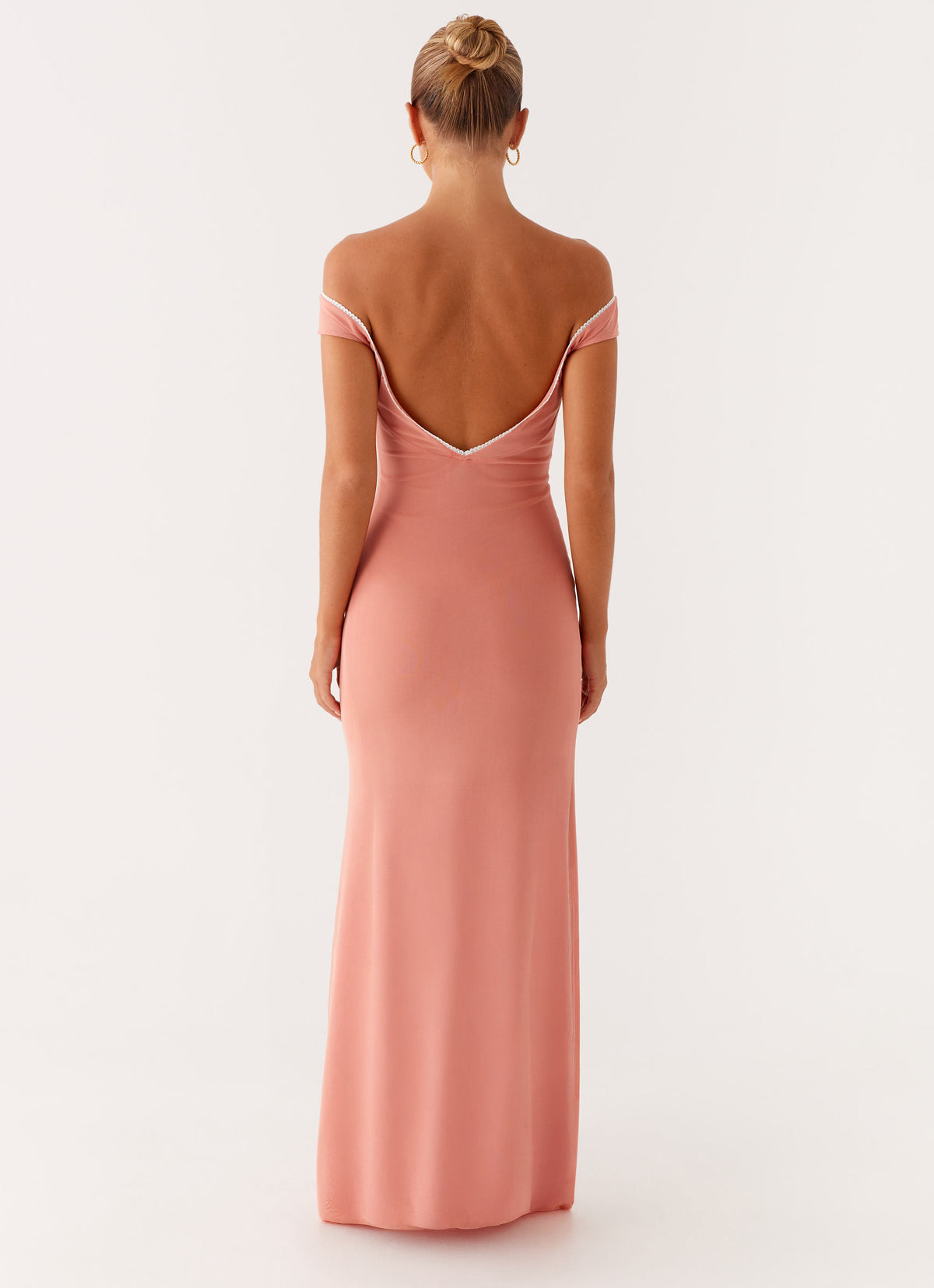 maxi peach dress Kloe Asymmetric Shoulder Textured this maxi Peach Textured Scoop Back Maxi