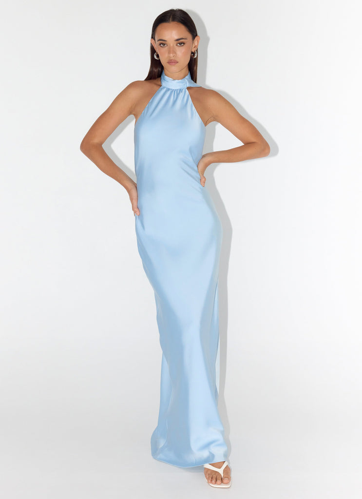 Keena Scarf Maxi Dress - Blue Blue / US 16 Keena Scarf Maxi Dress - Blue Blue / US 16