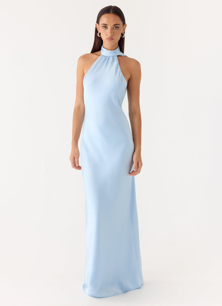 Keena Scarf Maxi Dress - Blue