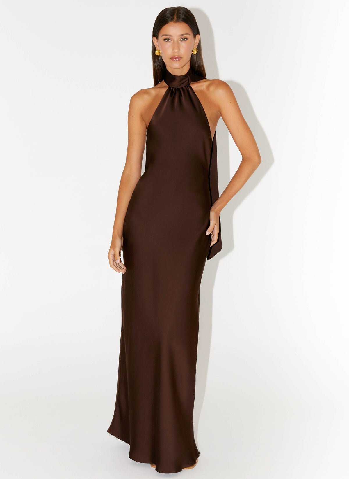 maxi dress with scarf neck Keena Green Nail Ideas for Stella Couture Sleeve Length:Standard - 35.5