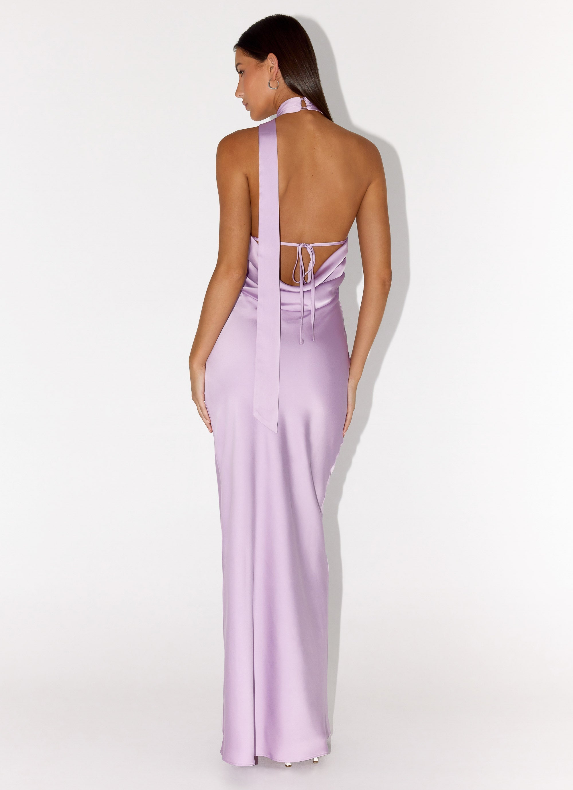 Keena Scarf Maxi Dress - Lavender Lavender / US 18 Keena Scarf Maxi Dress - Lavender Lavender / US 18