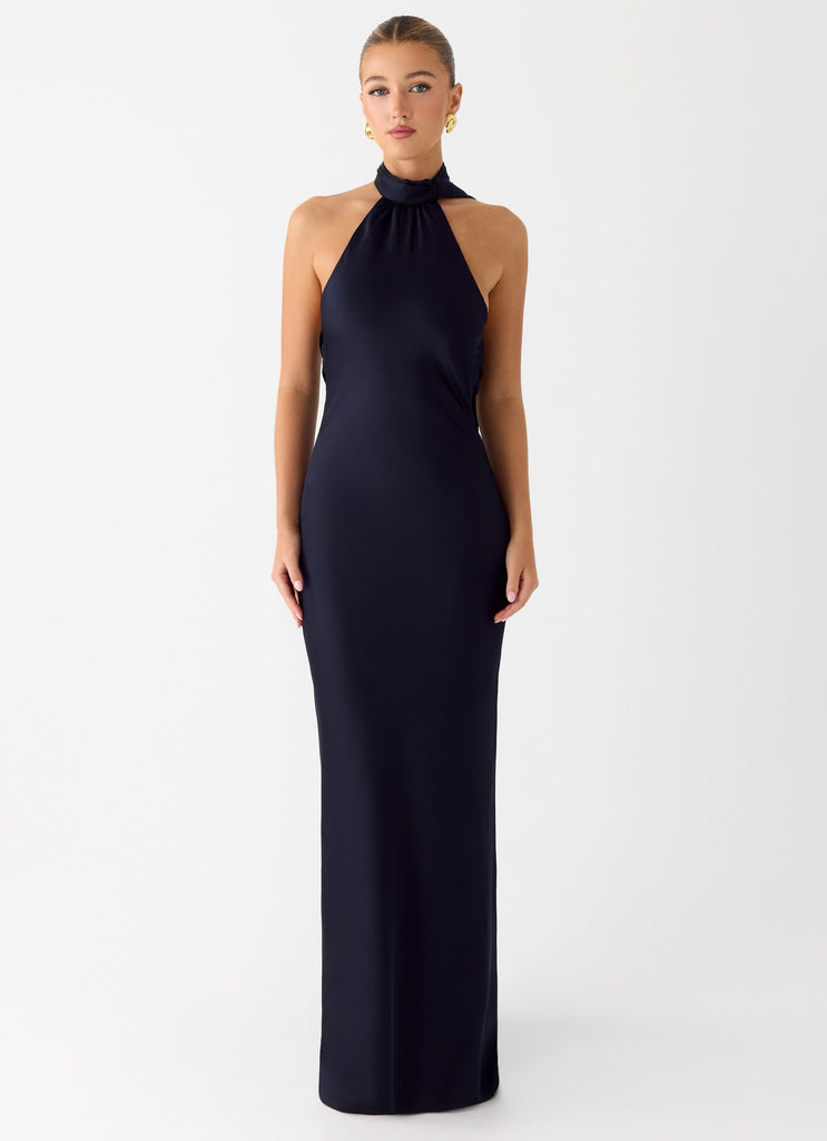 Keena Scarf Maxi Dress - Navy Navy / US 14 Keena Scarf Maxi Dress - Navy Navy / US 14