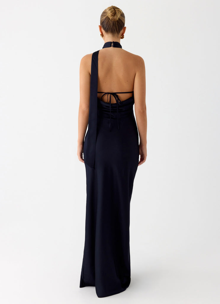 Keena Scarf Maxi Dress - Navy Navy / US 14 Keena Scarf Maxi Dress - Navy Navy / US 14