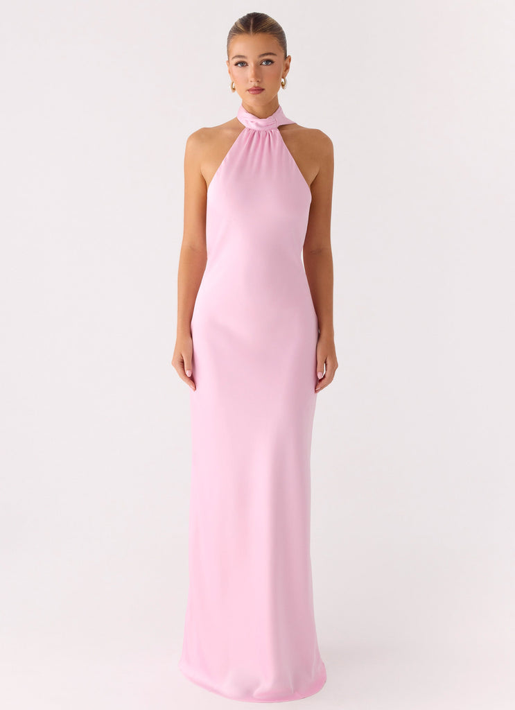 Keena Scarf Maxi Dress - Pink Pink / US 12 Keena Scarf Maxi Dress - Pink Pink / US 12