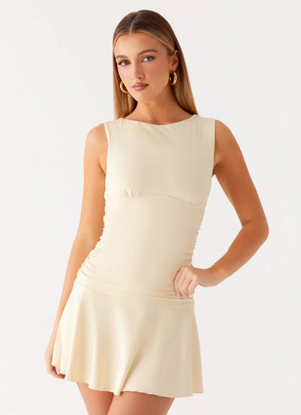 off shoulder white long sleeve dress Ocane Vtements