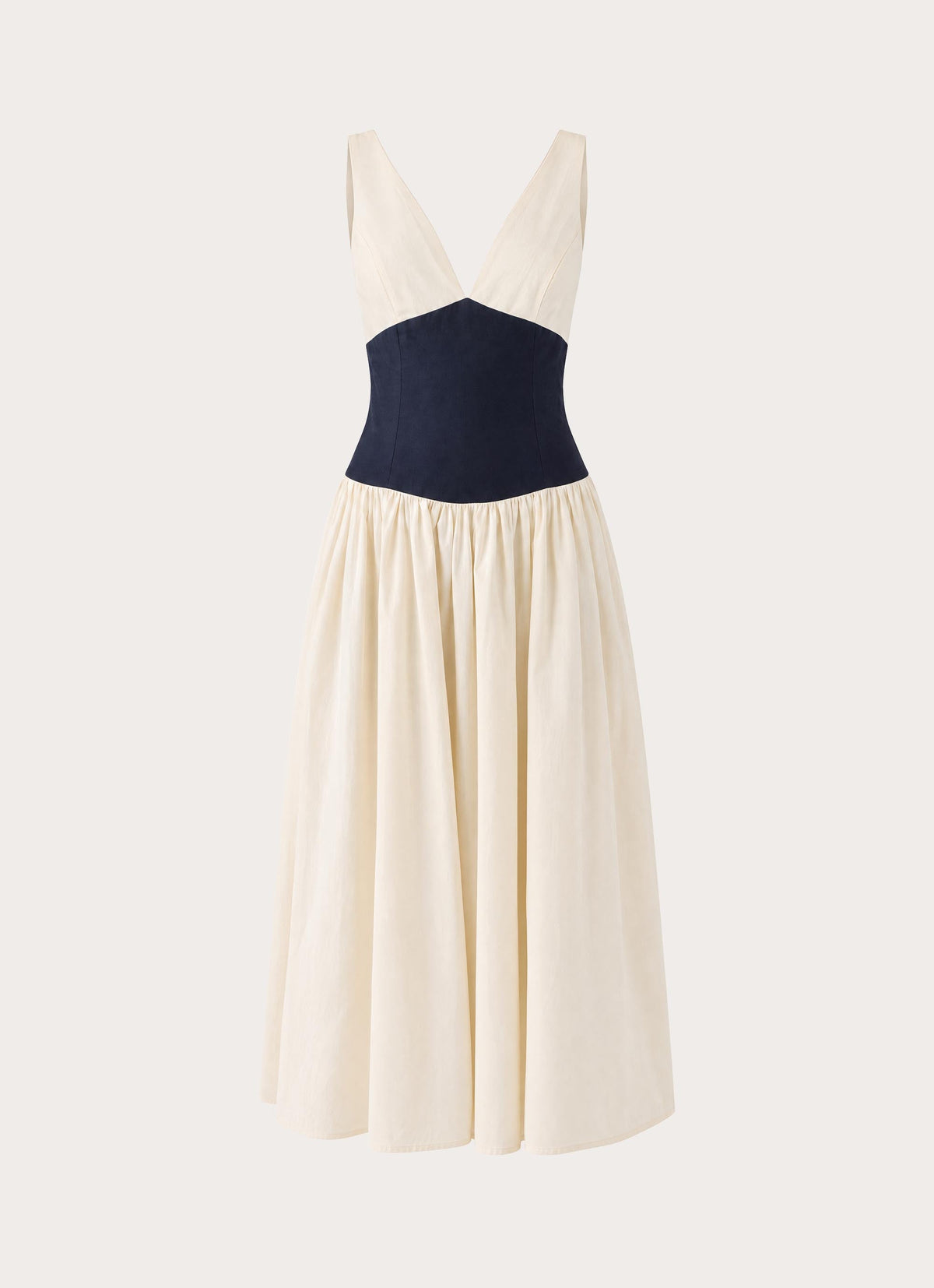 Kendall Midi Dress - Ivory/Black