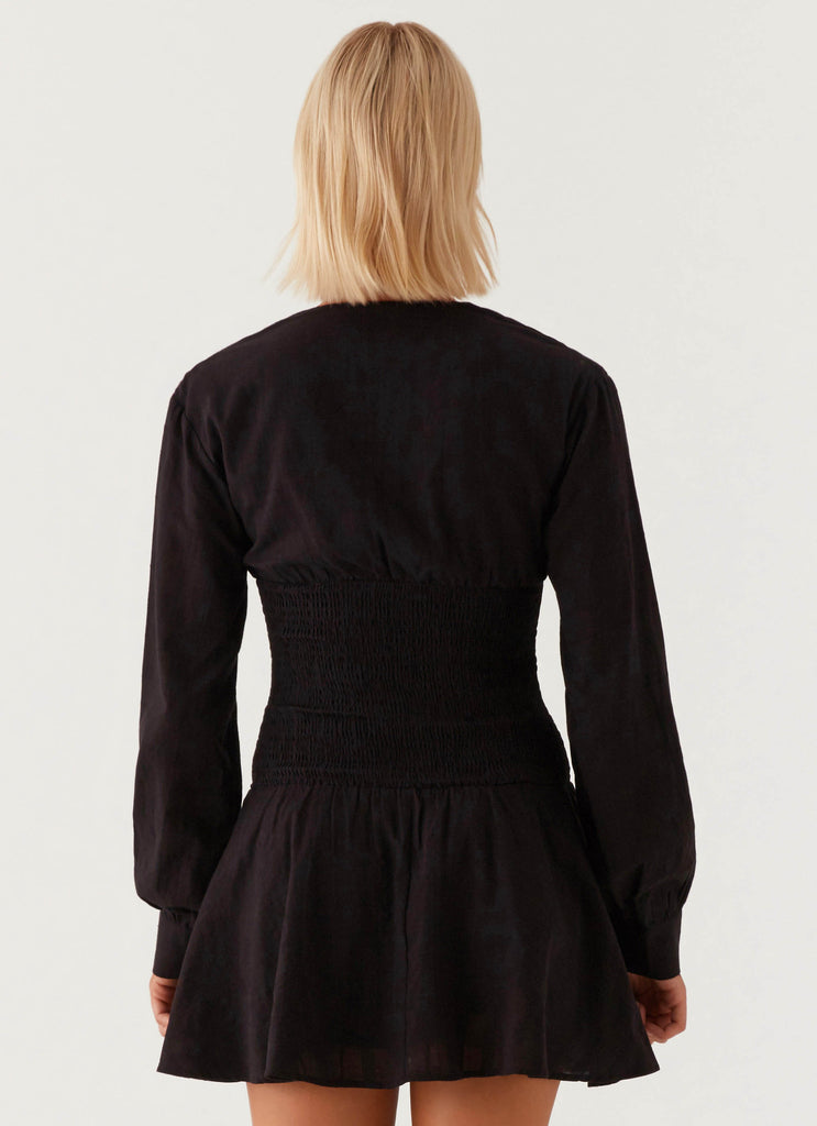 Kenzo Long Sleeve Mini Dress - Black Peppermayo US Kenzo Long Sleeve Mini Dress - Black Peppermayo US