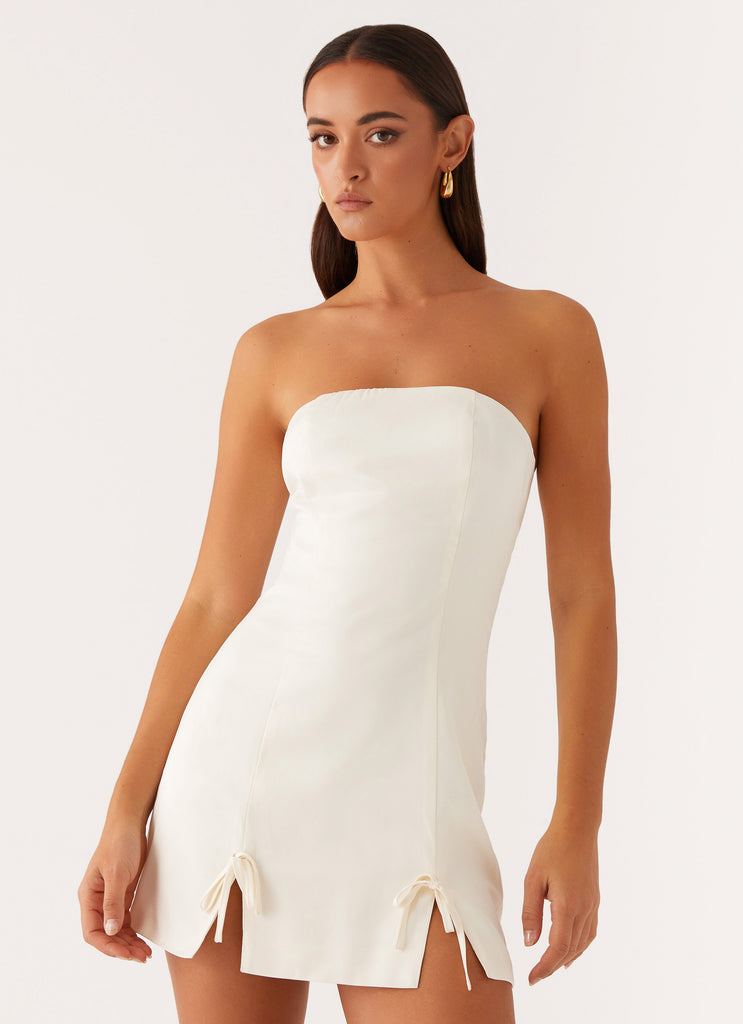 Kessie Mini Dress - Ivory Peppermayo US Kessie Mini Dress - Ivory Peppermayo US