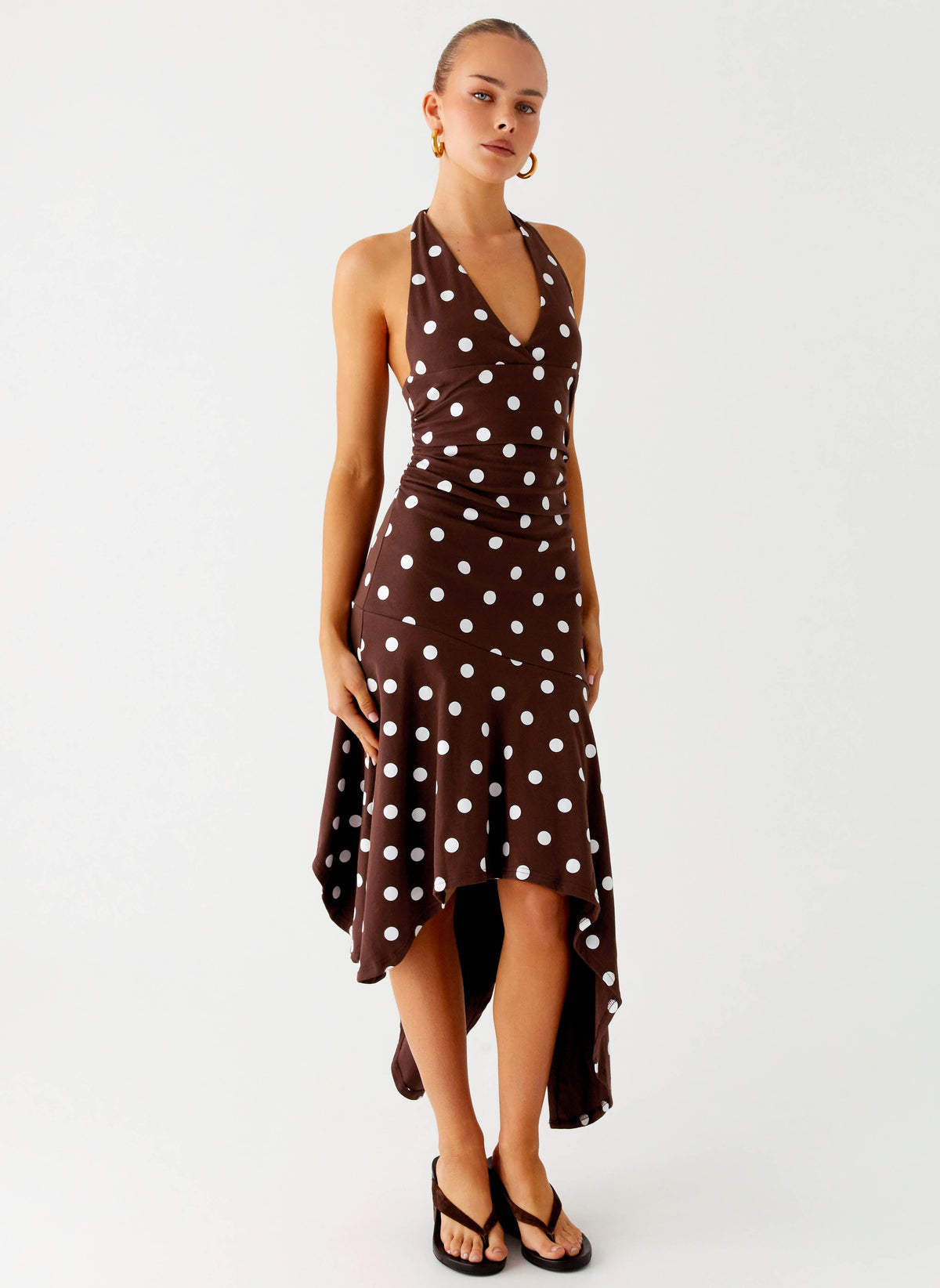 ae soft & sexy keyhole halter midi dress Keylani graduation-party