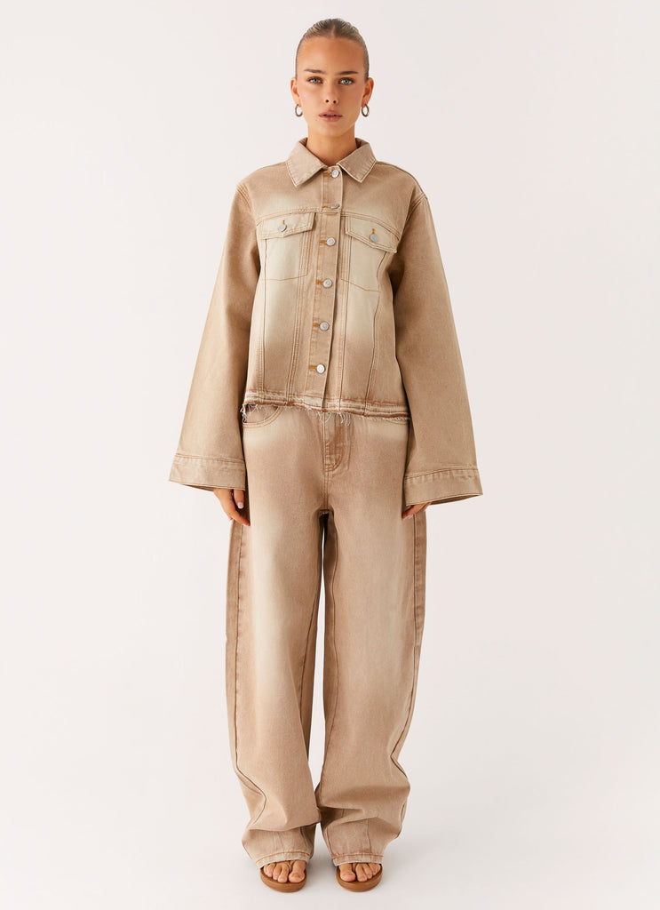 Khalil Denim Jacket - Tan – Peppermayo US