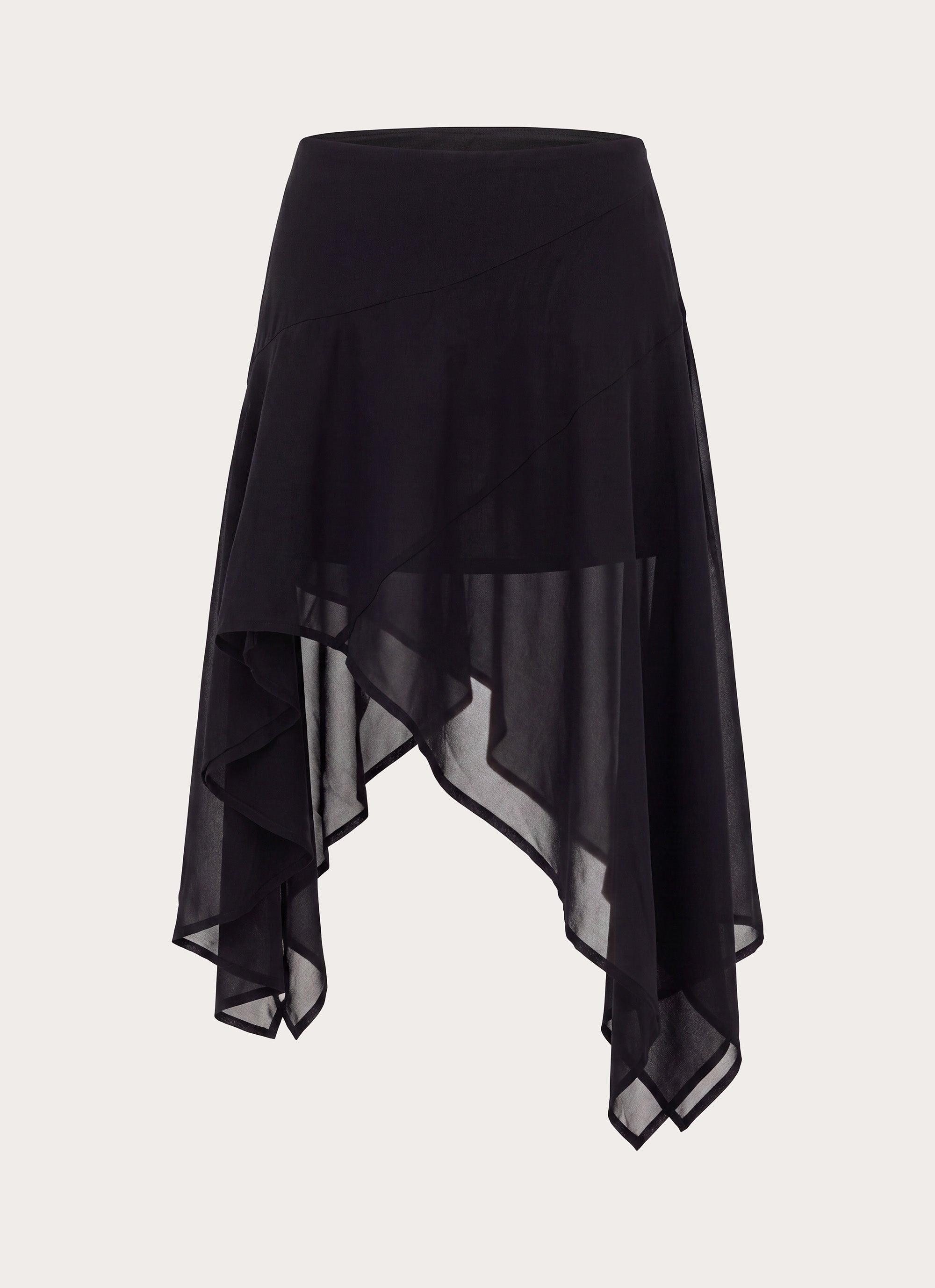 Kia Low Rise Asymmetrical Midi Skirt - Black – Peppermayo US