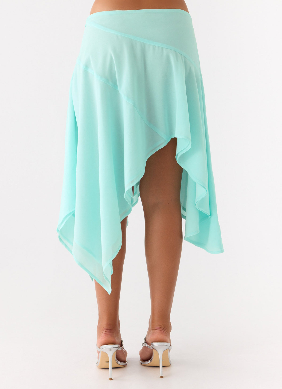 Italian Midi Rise Kia Low Rise Asymmetrical Midi Skirt - Aqua – Peppermayo US
