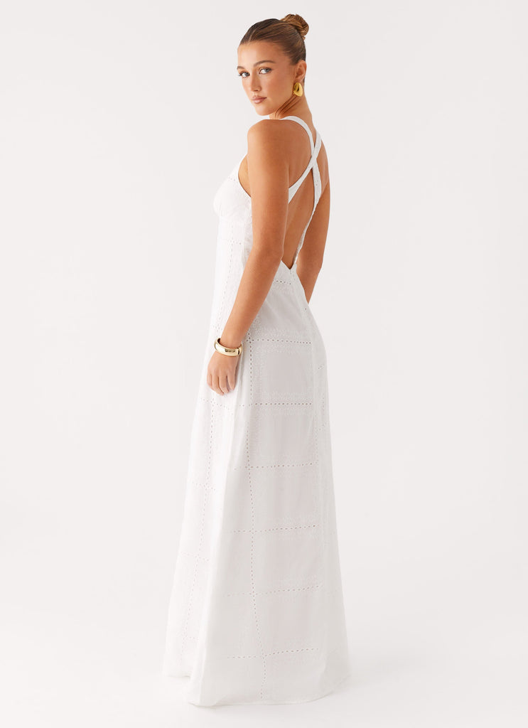 Kiana Halter Maxi Dress - White White / US 18 Kiana Halter Maxi Dress - White White / US 18