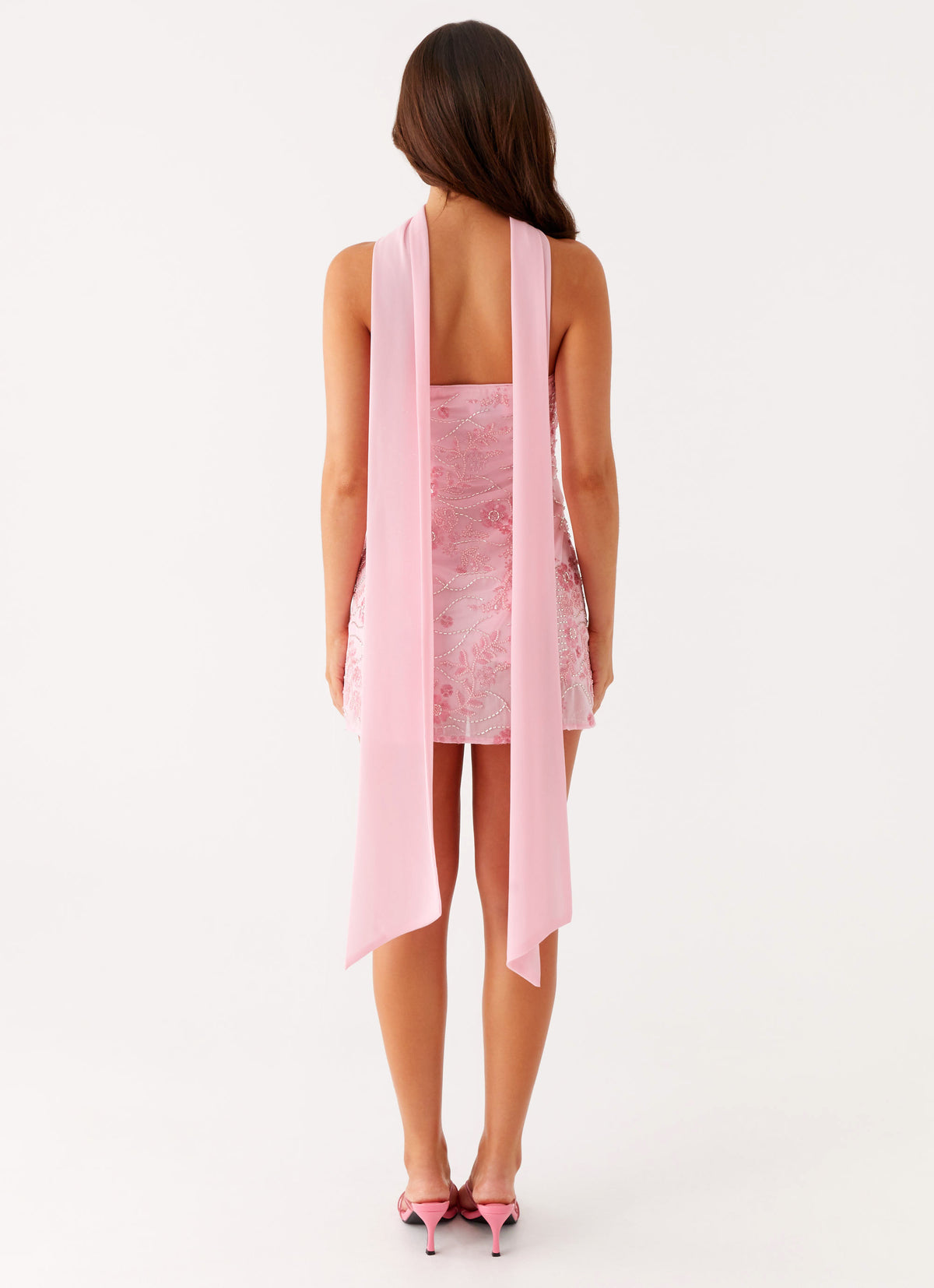 Kiesha Strapless Scarf Mini Dress