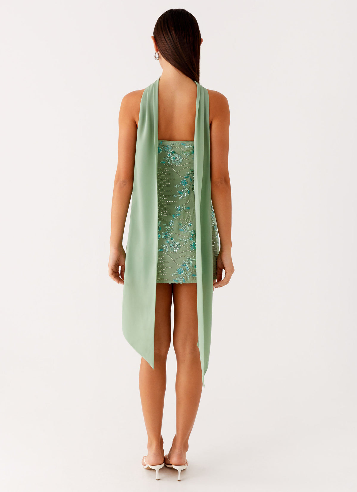 Kiesha Strapless Scarf Mini Dress