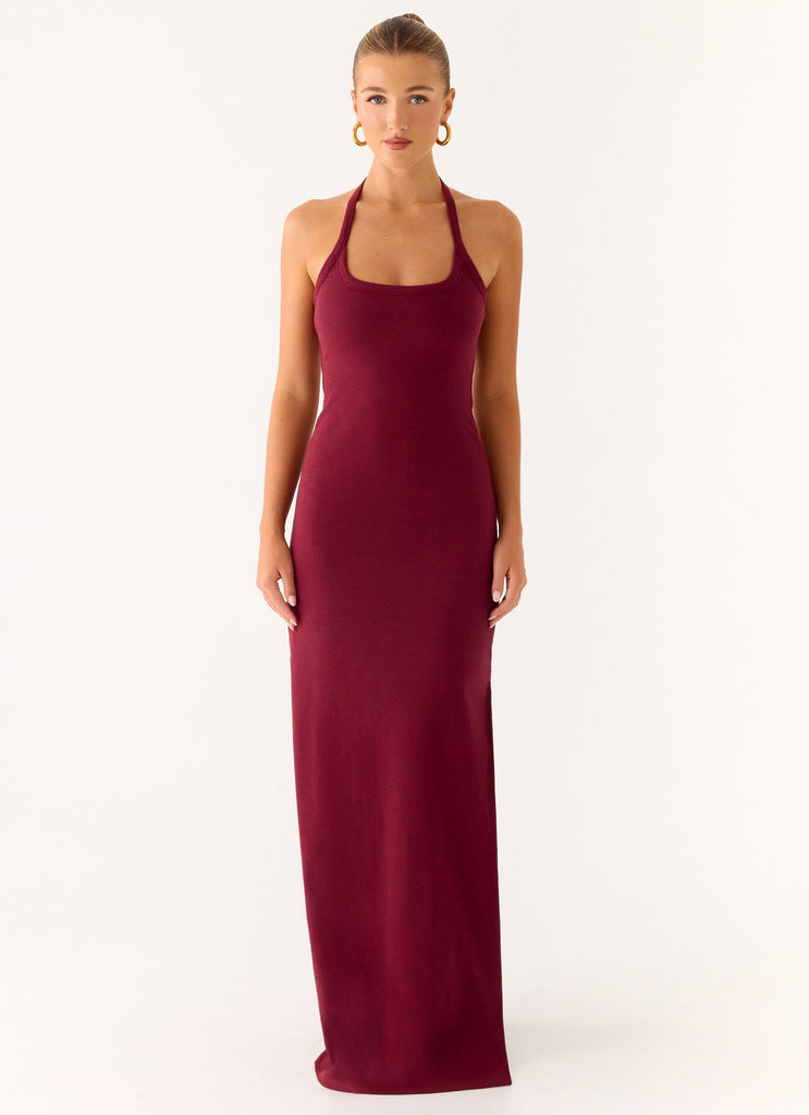 red ribbed dress Kill This Love Ribbed Maxi Dress