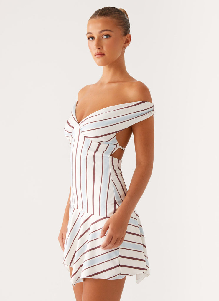 Kirby Mini Dress - Blue Stripe Peppermayo US Kirby Mini Dress - Blue Stripe Peppermayo US