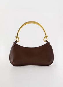 Womens Kirsty Shoulder Bag in the colour Chocolate in front of a light grey background