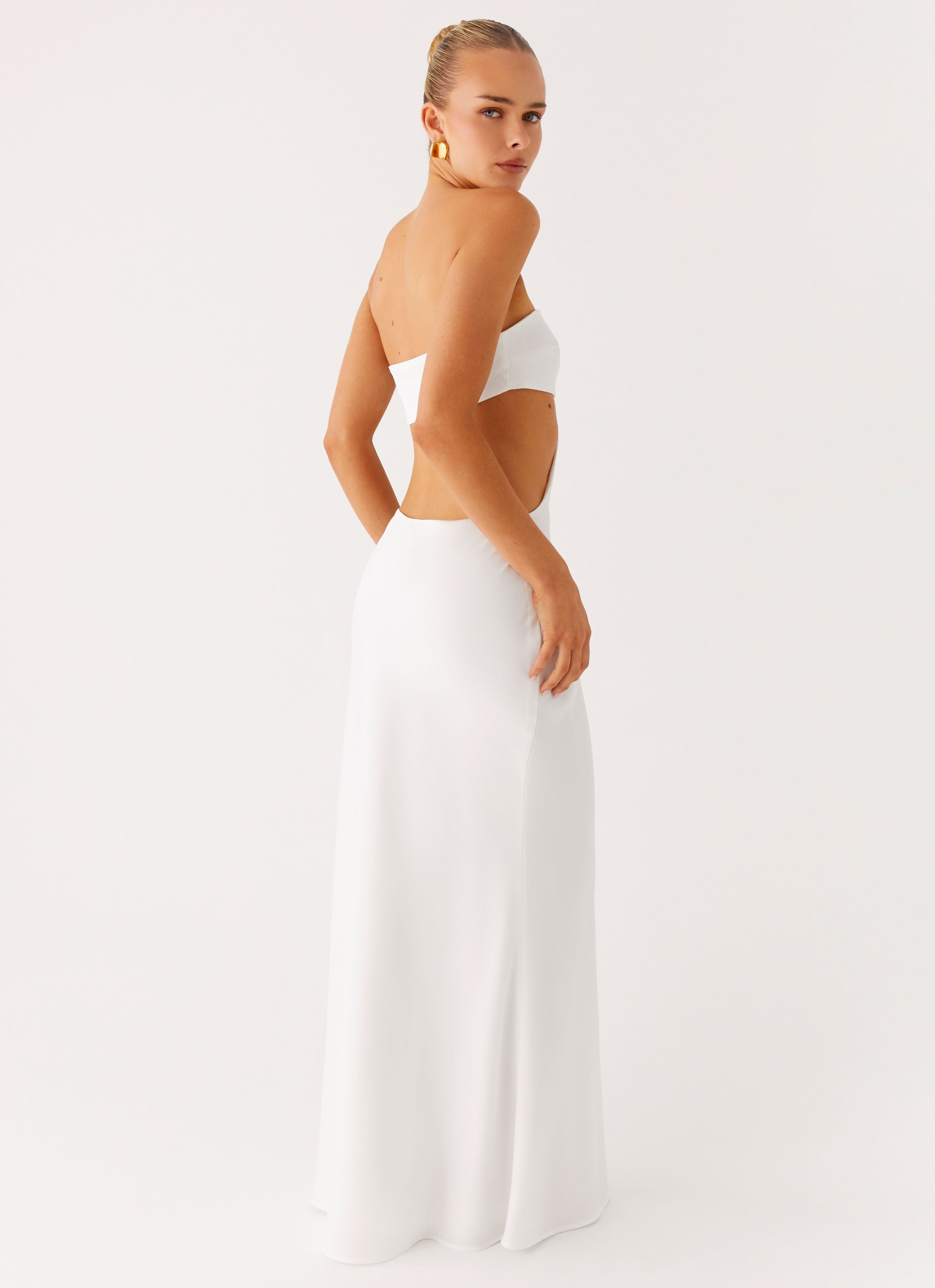 peppermayo cut out dress Peppermayo Cut-Out Strapless Maxi Dress by Peppermayo