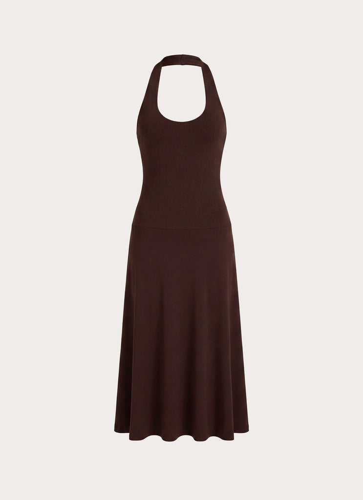 Klyne Midi Dress - Chocolate