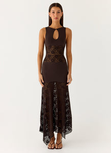 Koka Lace Maxi Dress - Cool Chocolate