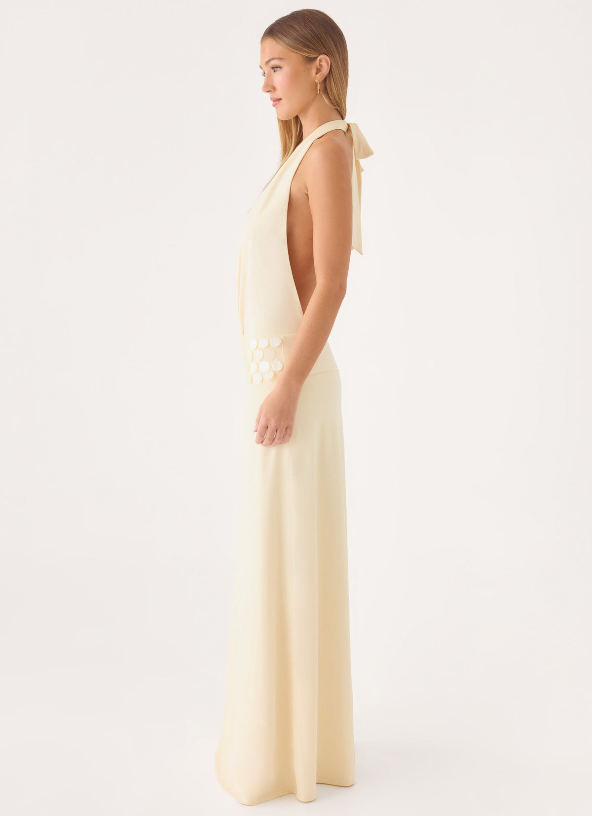 Kolisa Beaded Halter Maxi Dress
