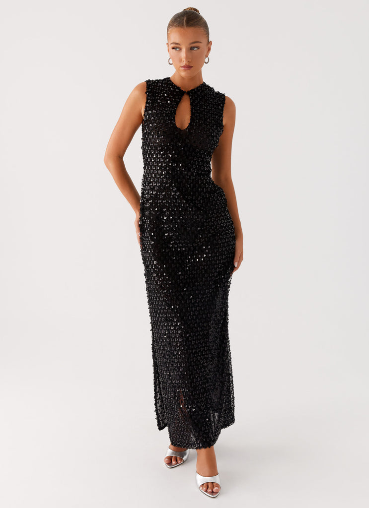 Kore Sequin Maxi Dress - Black Peppermayo US Kore Sequin Maxi Dress - Black Peppermayo US