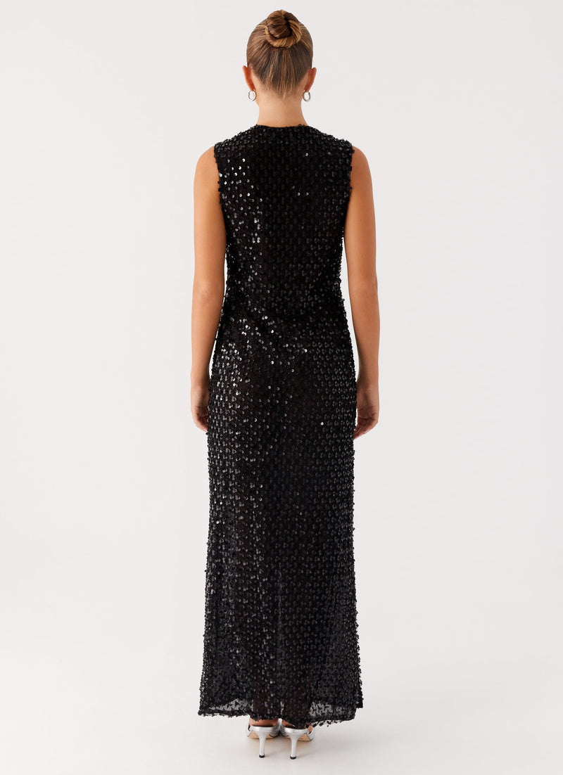 Kore Sequin Maxi Dress Black 6