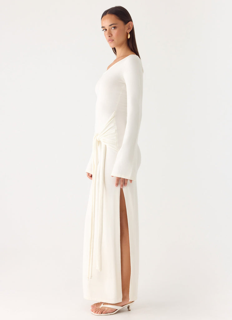 Kova Knit Maxi Dress - White White / S-M Kova Knit Maxi Dress - White White / S-M