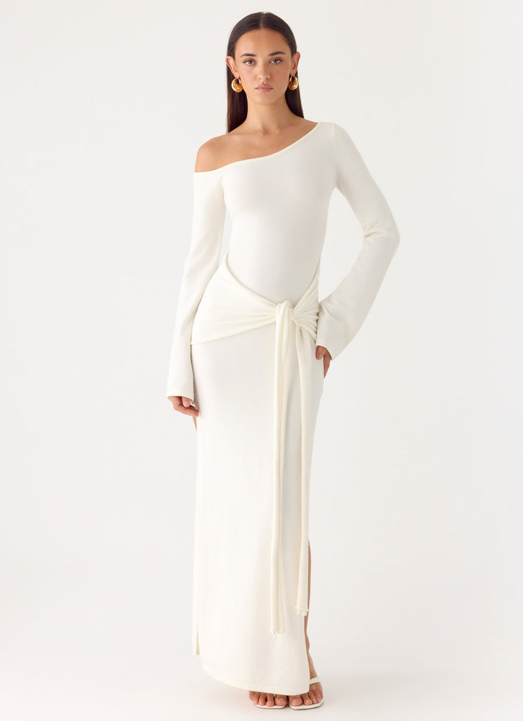 Kova Knit Maxi Dress - White Peppermayo US Kova Knit Maxi Dress - White Peppermayo US