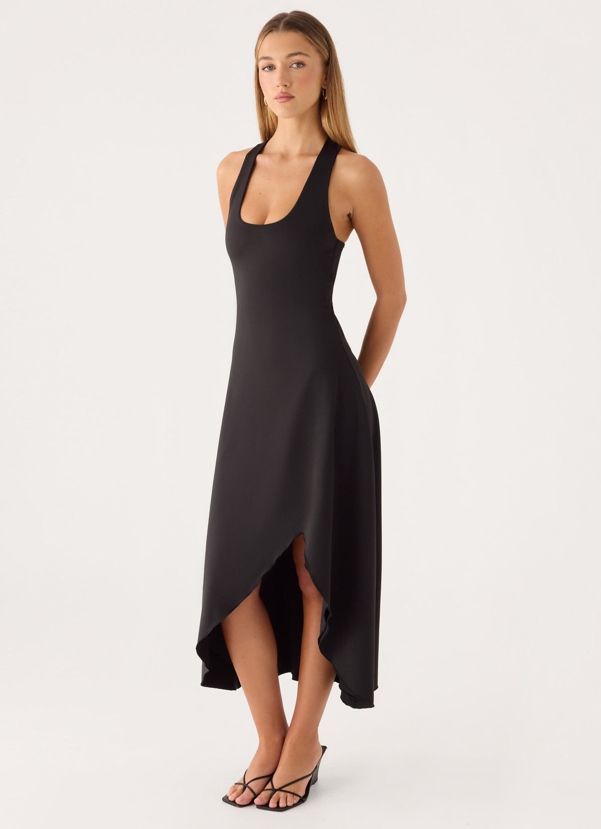 asymmetrical midi dress Womens Sosandar Blue Asymmetric US 14 This garment fits true to size Kyrra Asymmetrical Midi Dress -