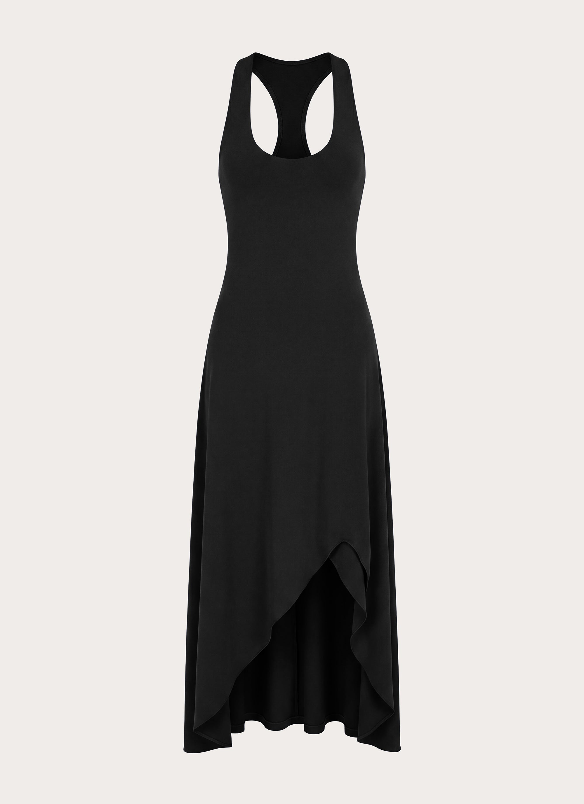 Kyrra Asymmetrical Midi Dress - Black – Peppermayo US