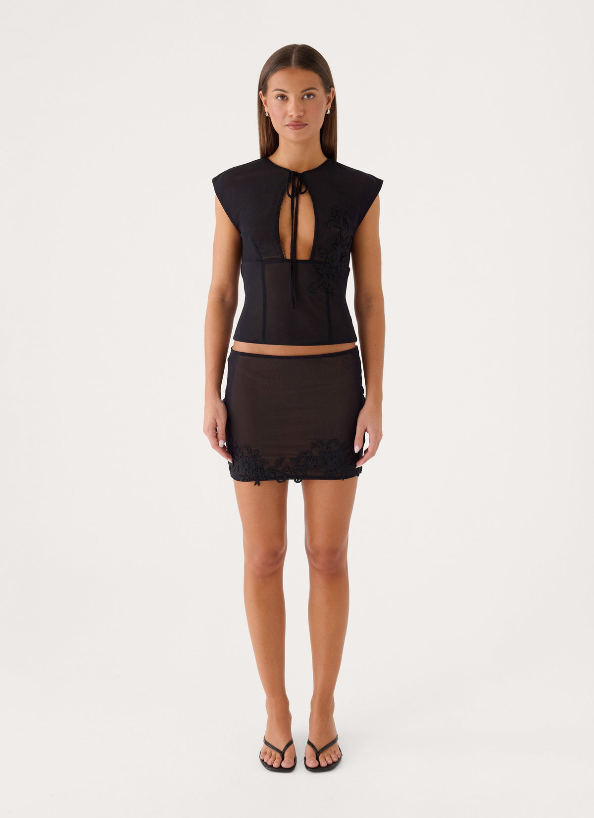 Lace Daydreams Mini Skirt - Black