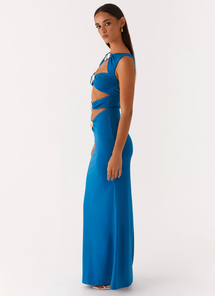 Lagoon Cut Out Maxi Dress - Royal Blue Peppermayo US Lagoon Cut Out Maxi Dress - Royal Blue Peppermayo US