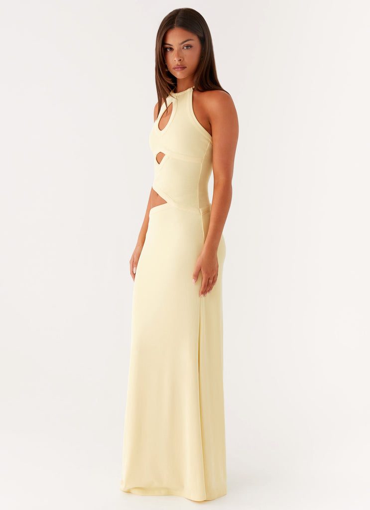 Lanah Cut Out Maxi Dress - Yellow Peppermayo US Lanah Cut Out Maxi Dress - Yellow Peppermayo US