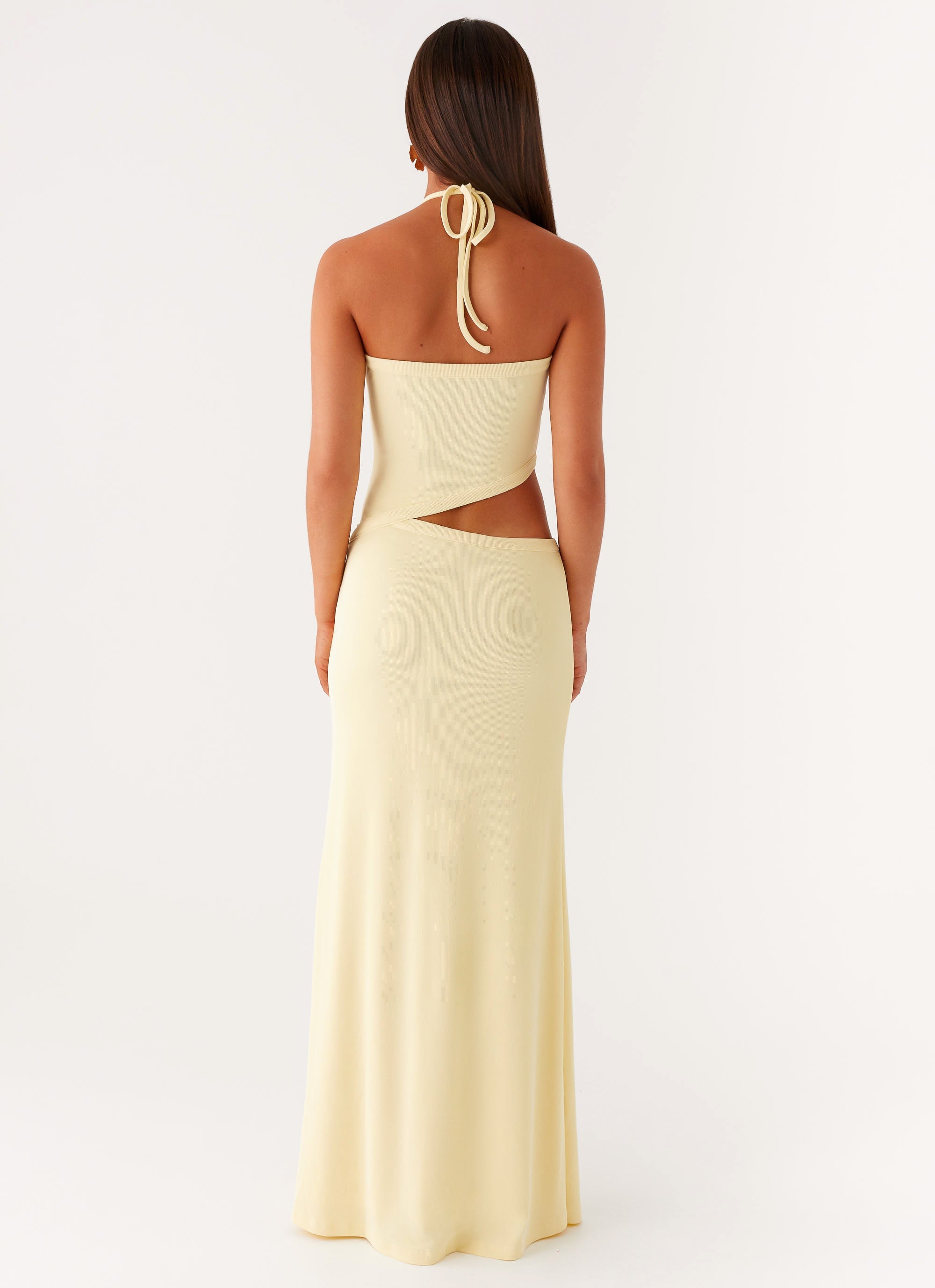 Lanah Cut Out Maxi Dress - Yellow Yellow / US 12 Lanah Cut Out Maxi Dress - Yellow Yellow / US 12