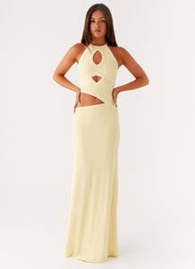 Lanah Cut Out Maxi Dress - Yellow Peppermayo US Lanah Cut Out Maxi Dress - Yellow Peppermayo US