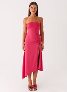 Laoise Midi Dress - Hot Pink Peppermayo US Laoise Midi Dress - Hot Pink Peppermayo US