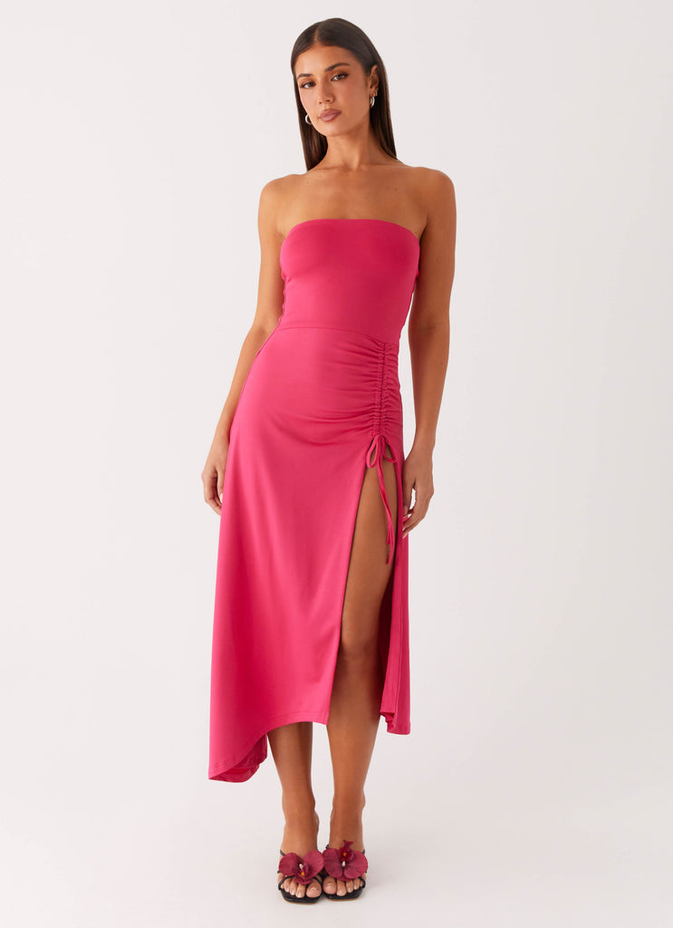 Laoise Midi Dress - Hot Pink Peppermayo US Laoise Midi Dress - Hot Pink Peppermayo US