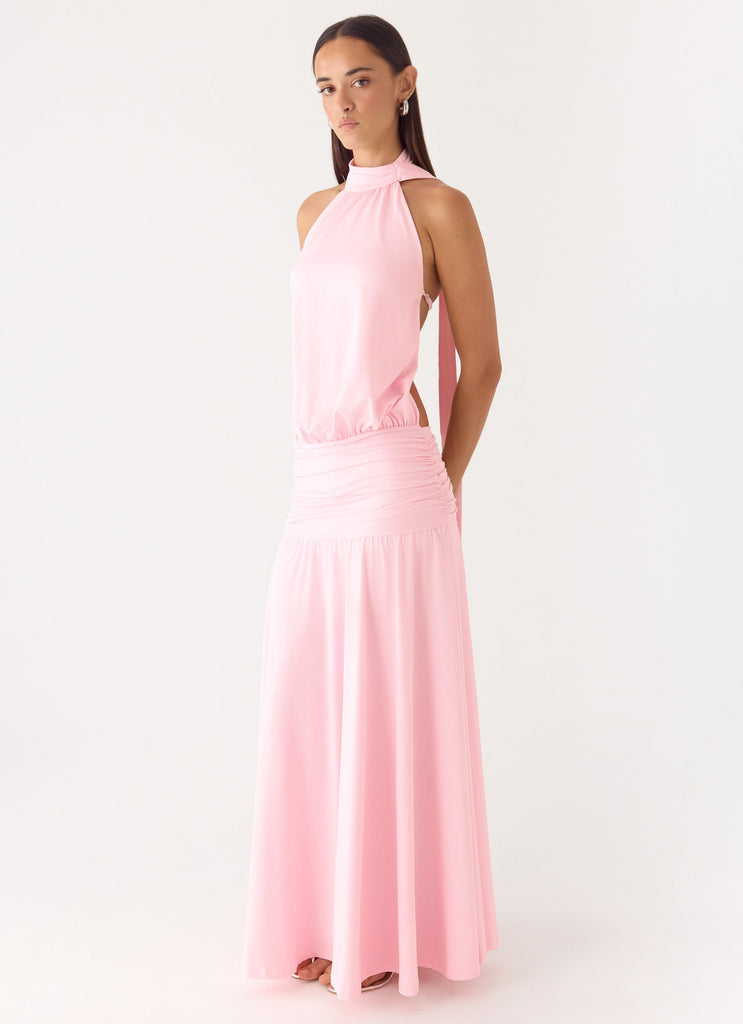 forever pink dress Forever In My Heart Pink Ruched Bodice Pleated Maxi Dress