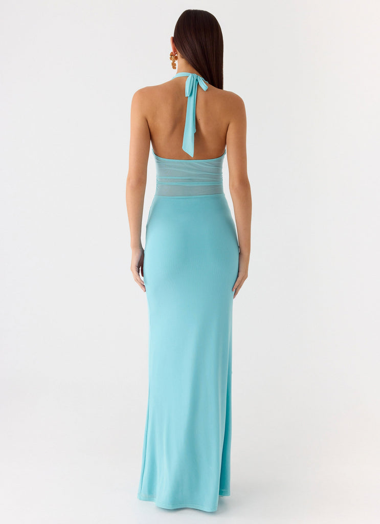 Last Sequence Maxi Dress - Aqua Blue Aqua Blue / US 6 Last Sequence Maxi Dress - Aqua Blue Aqua Blue / US 6
