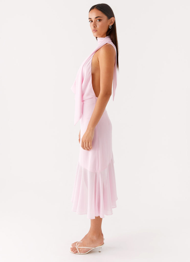 Layna Scarf Midi Dress - Pink Peppermayo US Layna Scarf Midi Dress - Pink Peppermayo US
