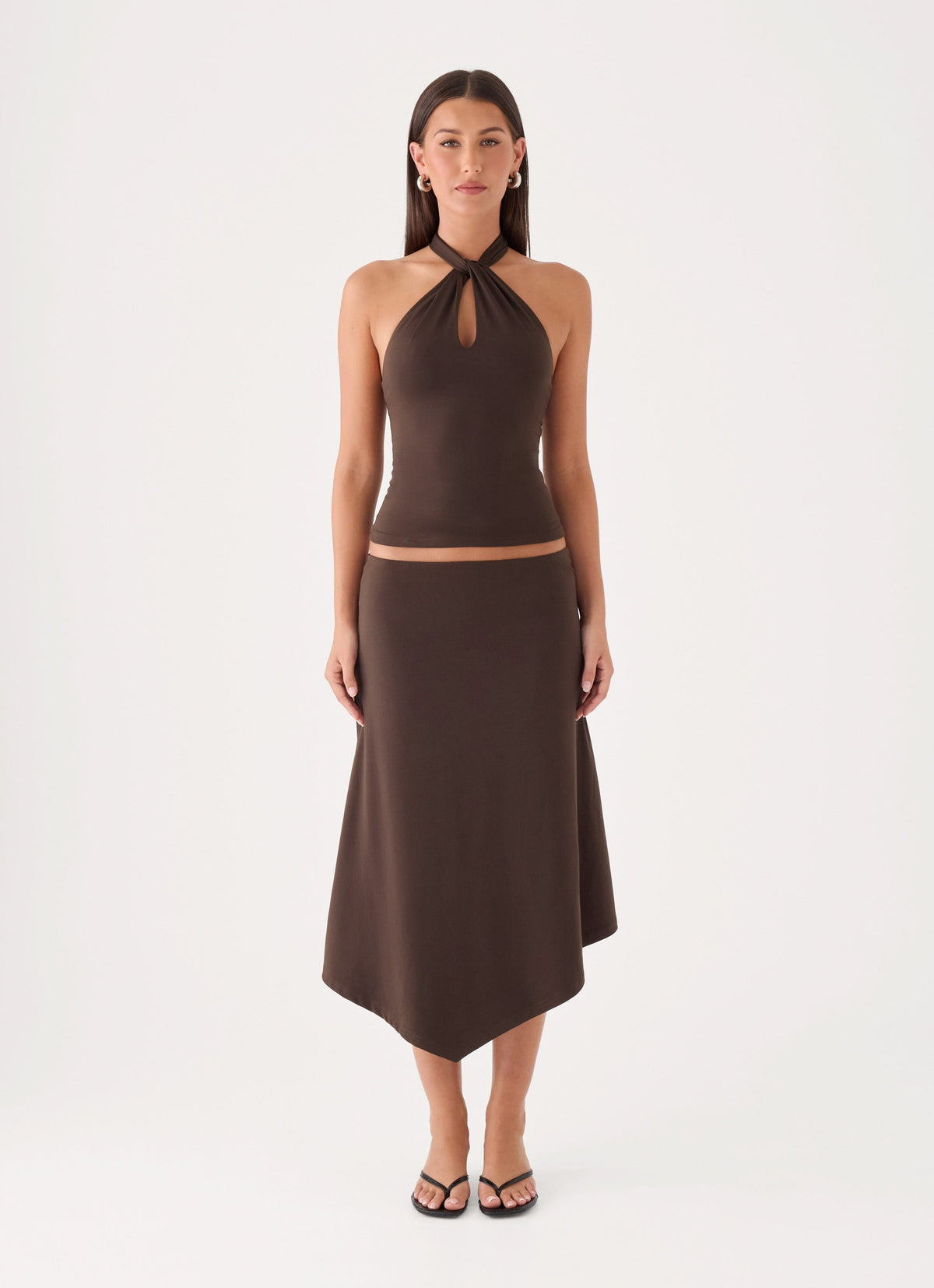Lennox Midi Skirt - Chocolate