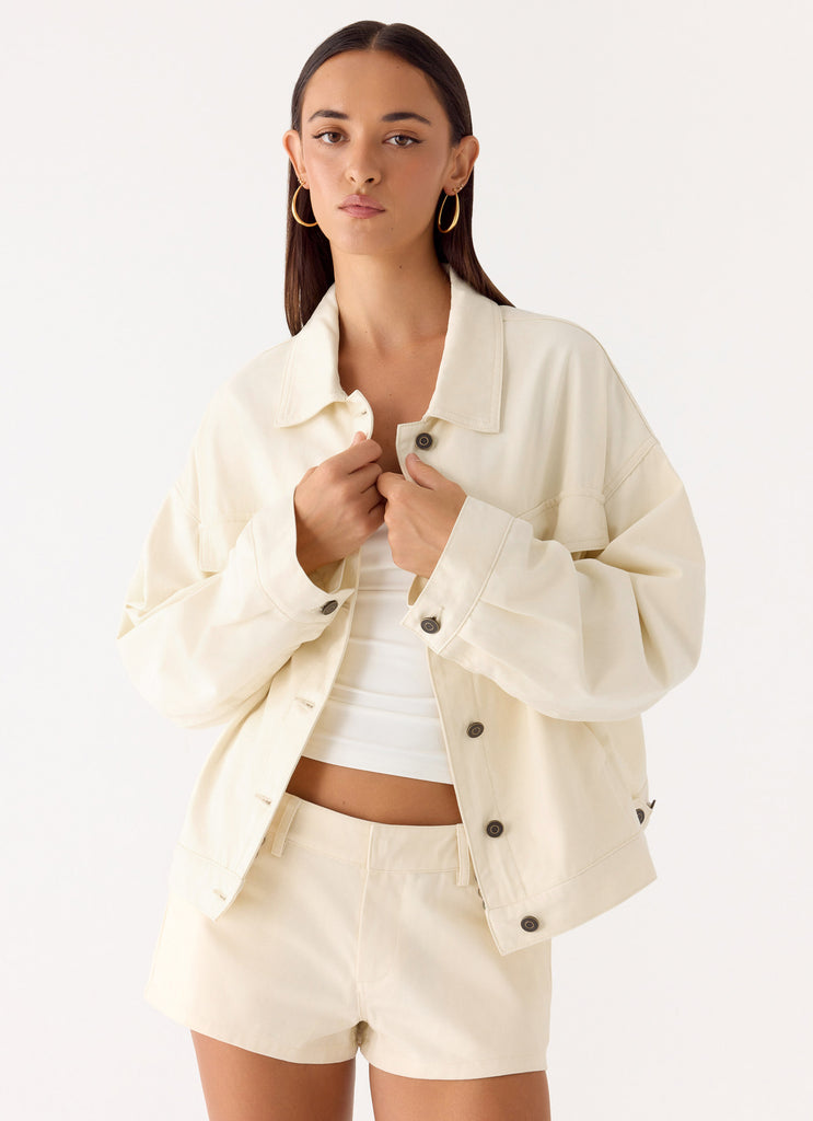 Lewis Drill Jacket - Ivory – Peppermayo US