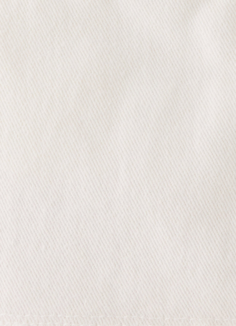 Liam Low Rise Denim Micro Skort - White
