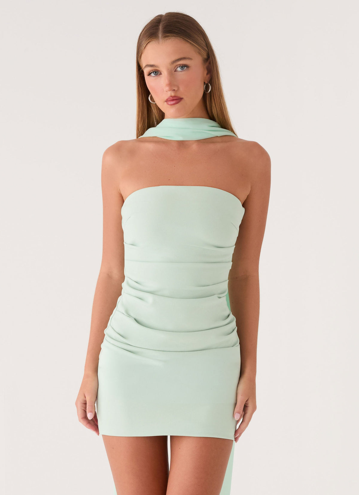 peppermayo short dress Cadence Mini Mini length Green Mini Dress - Peppermayo