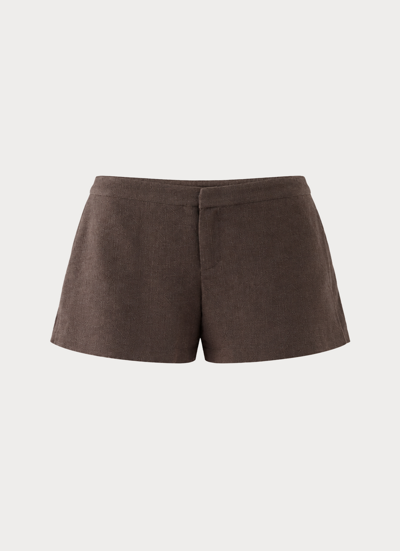 Lielle Linen Micro Short - Chocolate