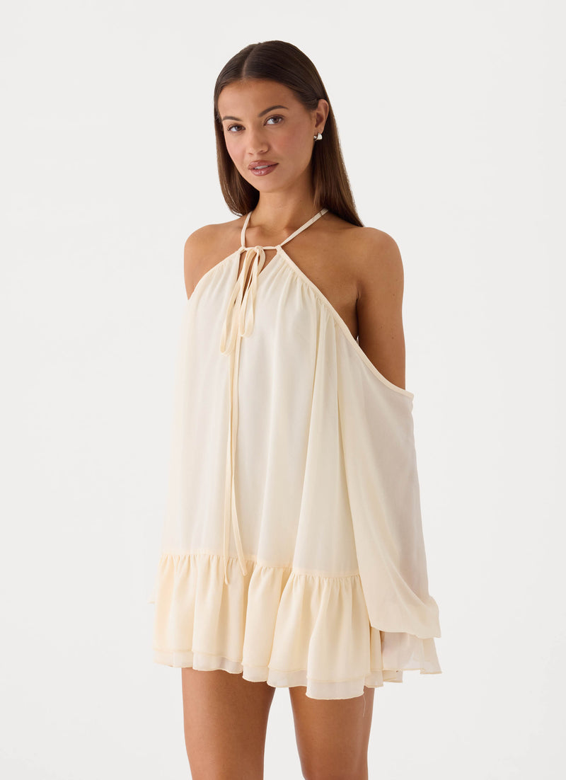 Life Is A Party Mini Dress - Butter Yellow