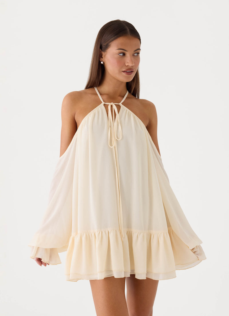 Life Is A Party Mini Dress - Butter Yellow