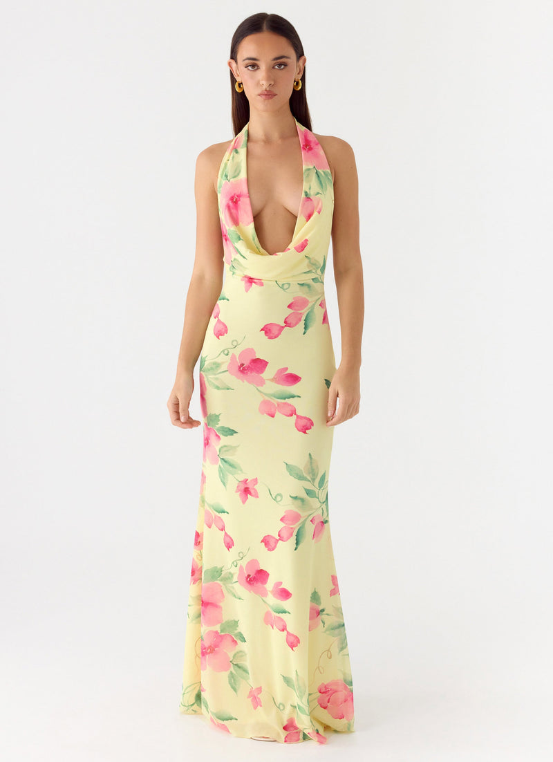 Like You Better Maxi Dress - Lemon Soleil
